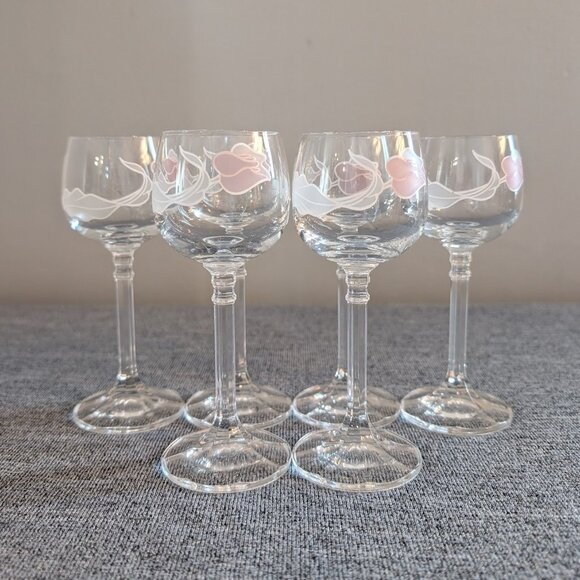 Other - Crystalex Bohemian/Czech Crystal, 5.5" Tulip Cordial Glasses, Set of 6